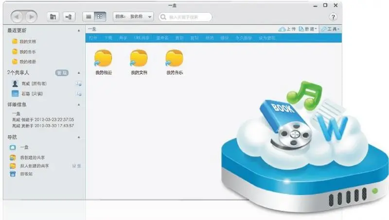 能否在网络U盘中给我的子用户开一个只有我们两个人才能使用的空间吗？